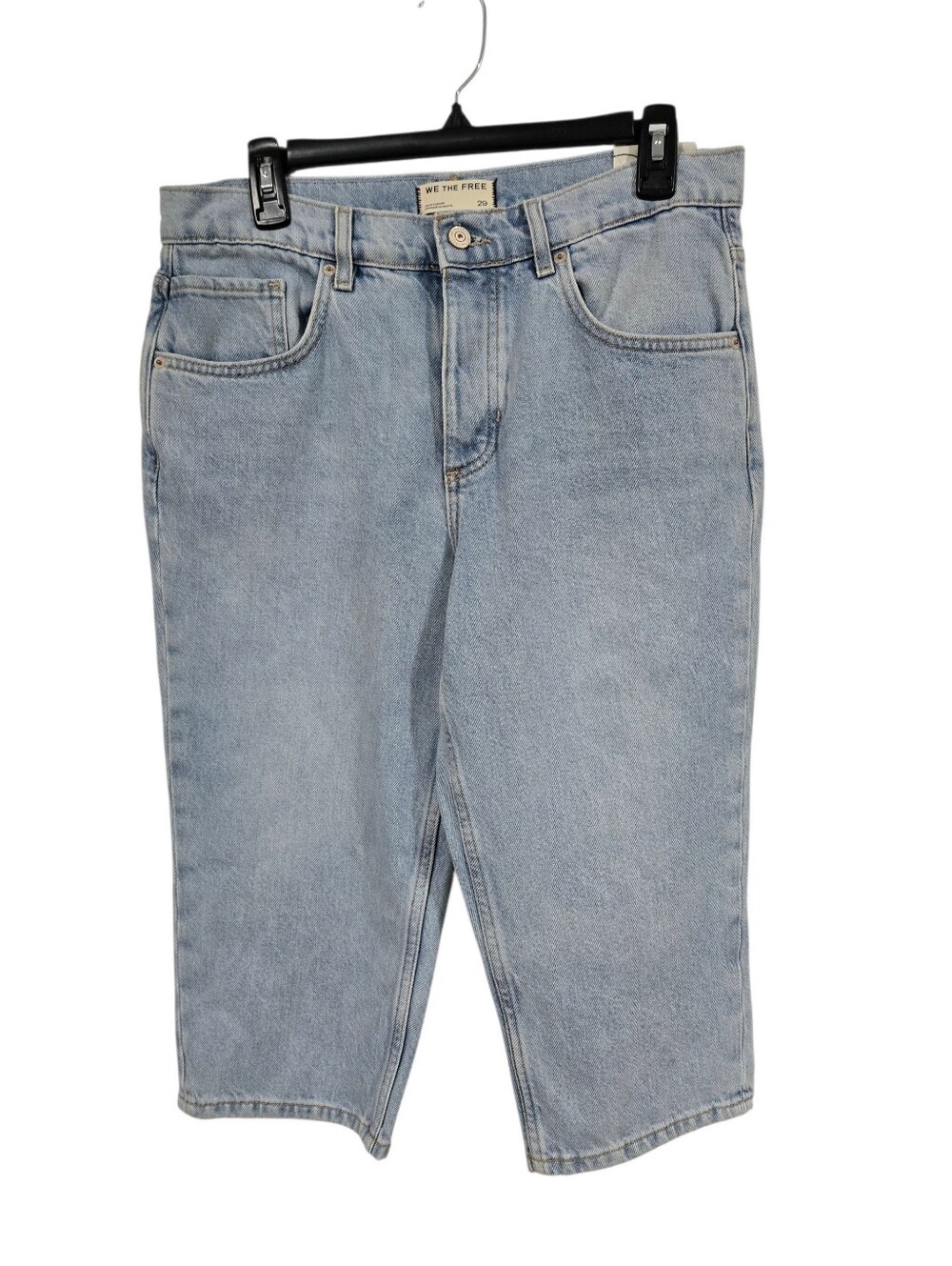 We The Free Sun City High Rise Light Blue Capri Jeans Free People New 29